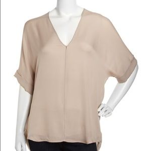 Vince Silk V-Neck Blouse